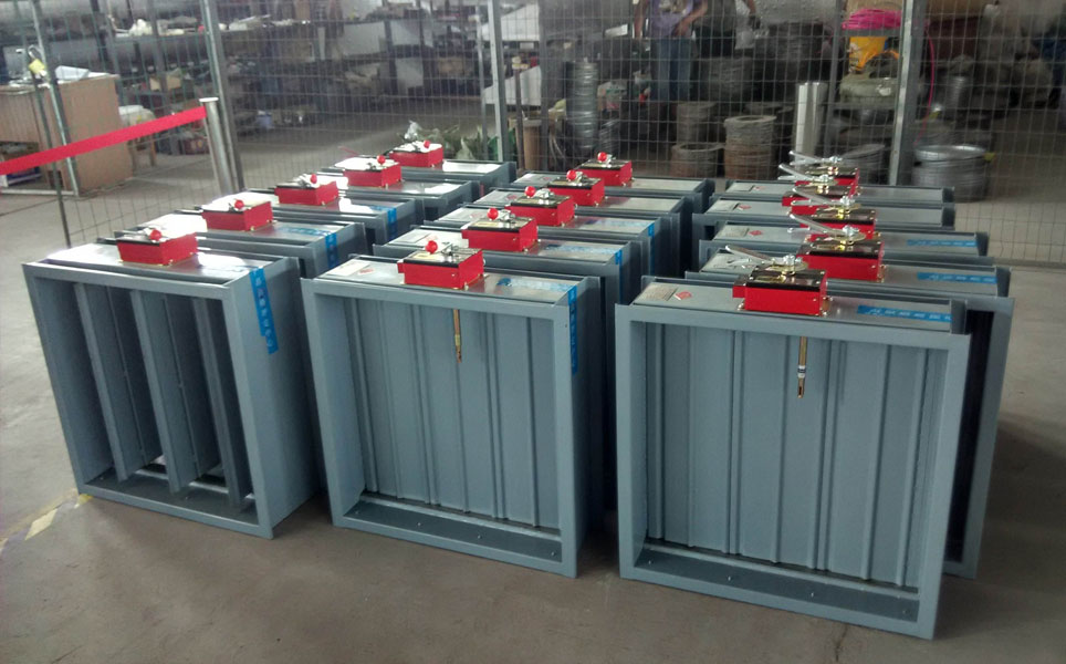 通风系统管道中,用来调节支管的风量,也可用于新风与回风的混合调节